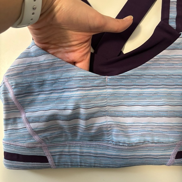 Lululemon Rack Pack Sports Bra Wave Twist Lilac Caspian Blue / Deep Zinfandel - Picture 8 of 12
